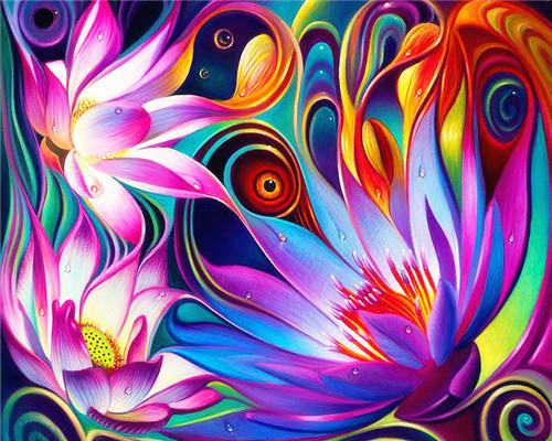 Dynamic Floral Fantasy Flowers Paint By Numbers