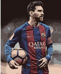 Lionel Messi Barcelona Paint by numbers