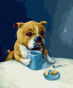English Bulldog Breakfast - Animals Paint By Number