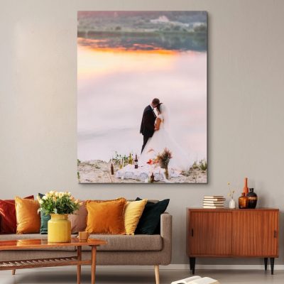 Wooden frame canvas decor