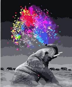 Rainbow Elephant - Animals Paint By Number