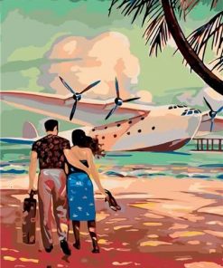 Couple Travel By Seaplane Paint By Number