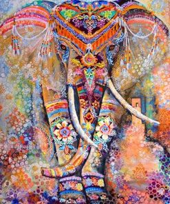 Colorful Elephant Art Paint By Number