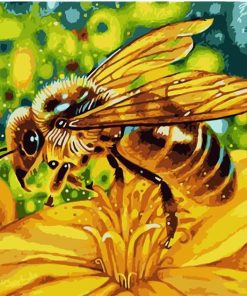 Bee On Yellow Flower Paint By Number