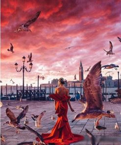 Women And Birds - Paint By Number