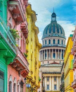 Colorful Buildings Cuba - Cities Paint By Number
