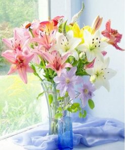 Lilies Plants Vase - Paint By Number
