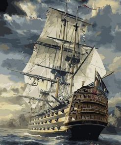 Ship In The Sea - Paint By Number
