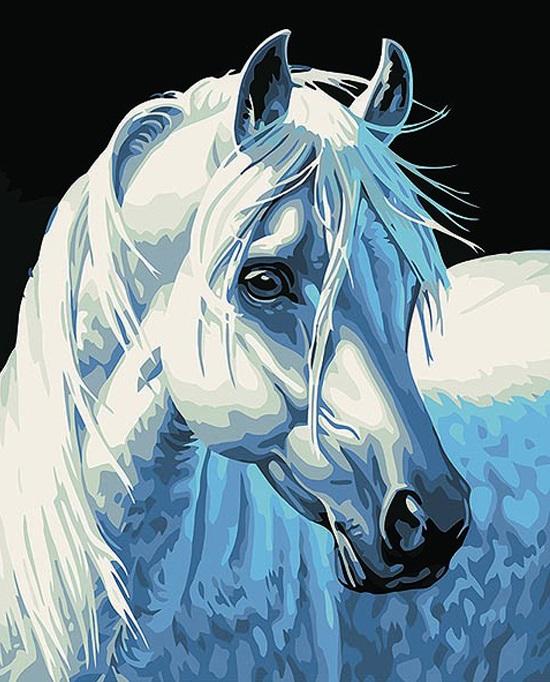 Kits white horse City - DIY Paint By Numbers - Modern Paint
