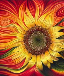 Abstract Sunflower - Paint By Number