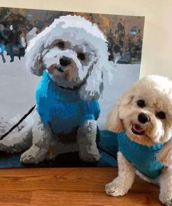 Custom Dog Painting by numbers