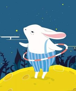 Rabbit Hula Hoop - Animals Paint By Number