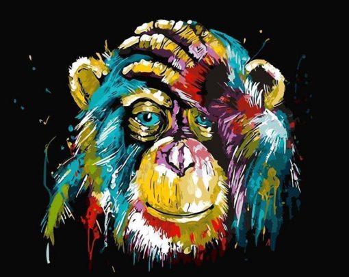 Abstract Monkey - DIY Paint By Numbers - Numeral Paint