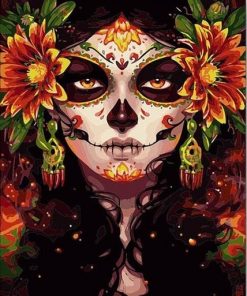 Sugar Skulls Woman Paint By Numbers