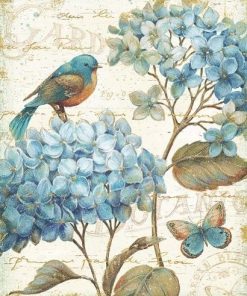 Blue Garden Birds Paint By Numbers