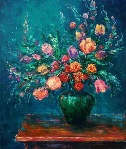 Flowers Vase Still Life Paint By Numbers