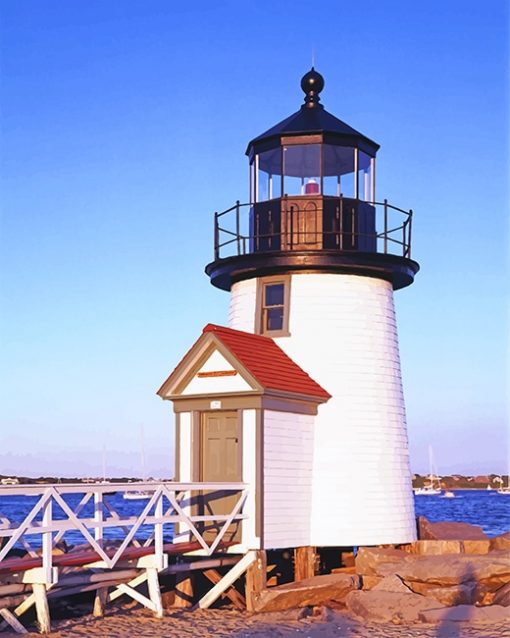 Brant Point Lighthouse Nantucket Paint by numbers