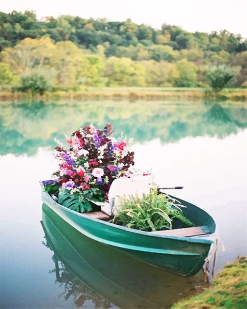 Boat Flowers Paint by numbers