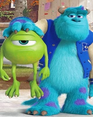 Monsters University Mike And James Wazowski Paint by numbers