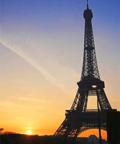 Paris Eiffel Tower Sunset France Paint By Numbers