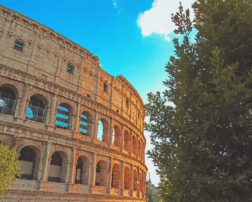 The beautiful Colosseum Rome Italy Paint by numbers