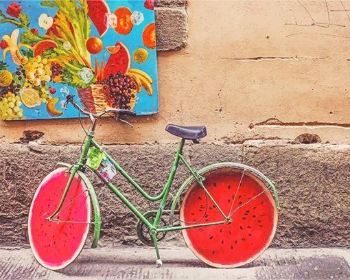 Watermelon Bike Paint by numbers