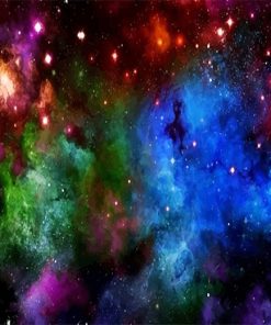 Beautiful Colorful Space paint by number