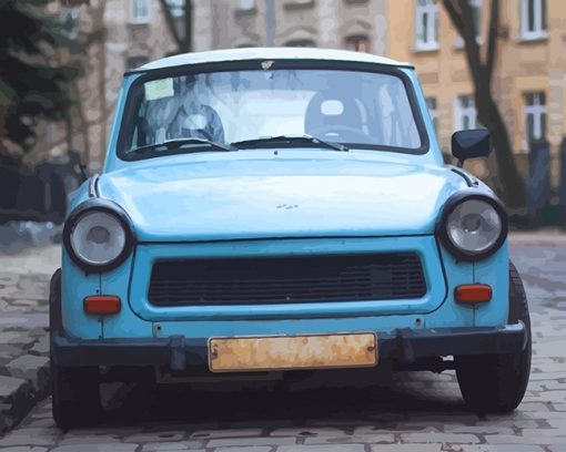 Coches Clasicos Blue Classy Car NEW paint by number