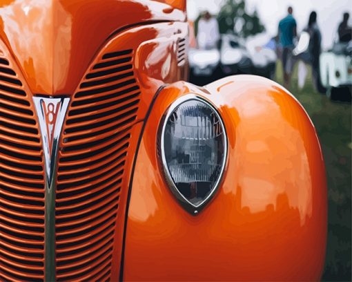 Orange Car Paint By number