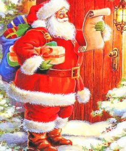 Santa Gifts Card paint by number