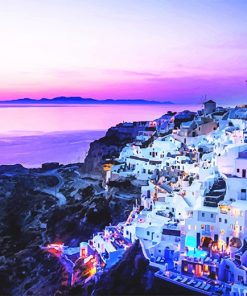 Santorini island Greece adult paint by numbers