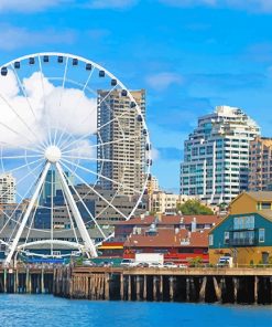 Seattle Washington tourist attractions adult paint by numbers