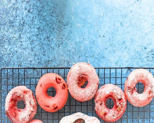 Strawberry Doughnuts adult paint by numbers