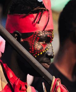 African Tribal Face Paint by number