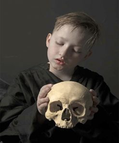 Boy With Skull Photography paint by number