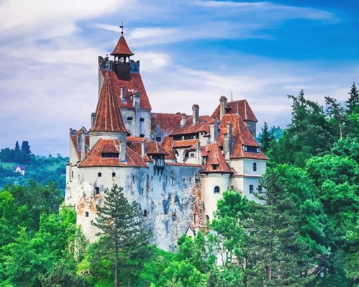 Bran Castle Romania paint by number