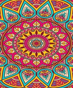 Colorful Mandala Paint By numbers