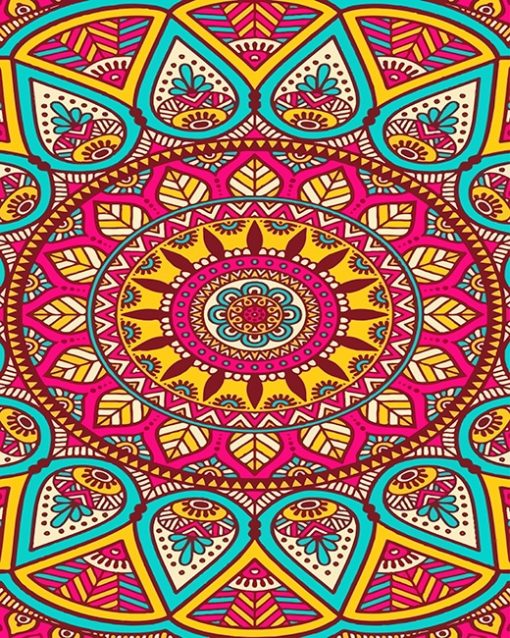 Colorful Mandala Paint By numbers