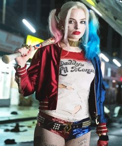 Harley Quinn Suicide Squad paint by number