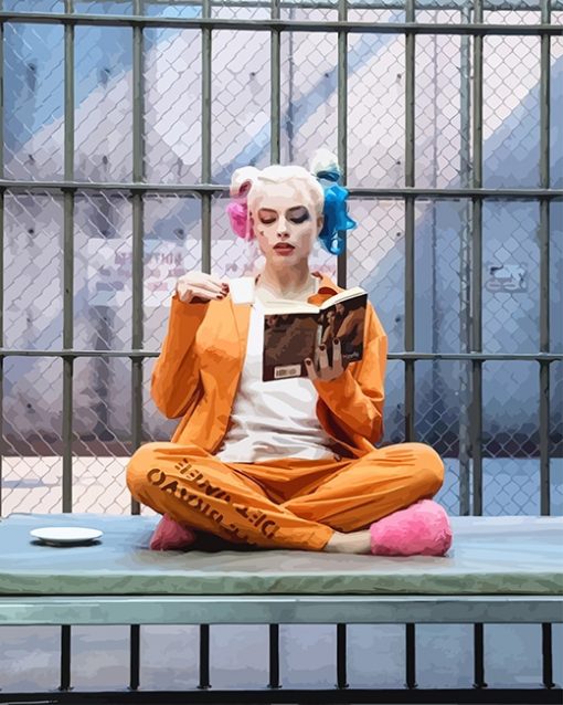 Harley Quinn Reading paint by number