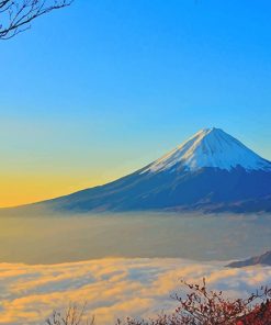 Japanese Mt-fuji Landscape paint by number