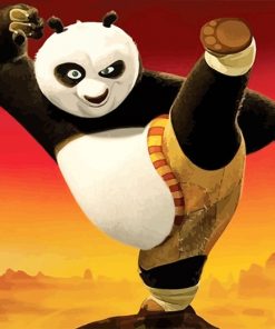 Kung Fu Panda paint by number