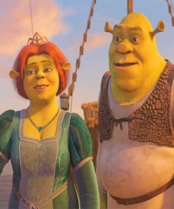 Shrek and Fiona paint by numbers