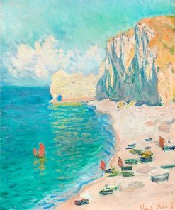 Claude Monet The Beach and the Falaise paint by number