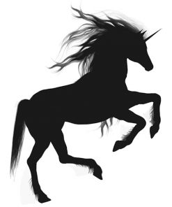 Unicorn Silhouette paint by number