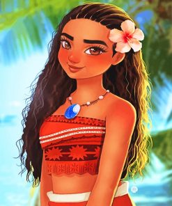 Beautiful Princess Moana adult paint by numbers