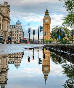 Big Ben Water Reflection London Paint By Numbers