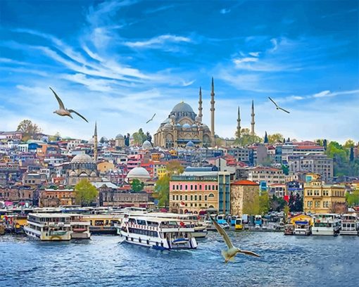 Istanbul Skyline Paint By Numbers