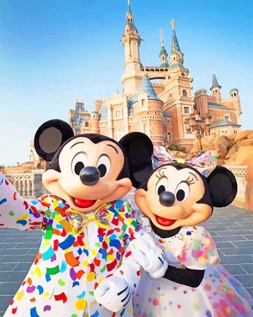 Mickey And Minnie Mouse Paint By Numbers