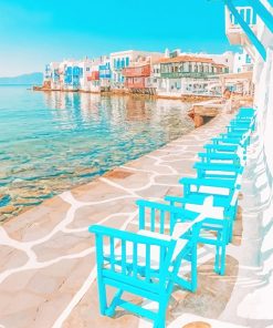 Mykonos Island Greece Paint By Numbers